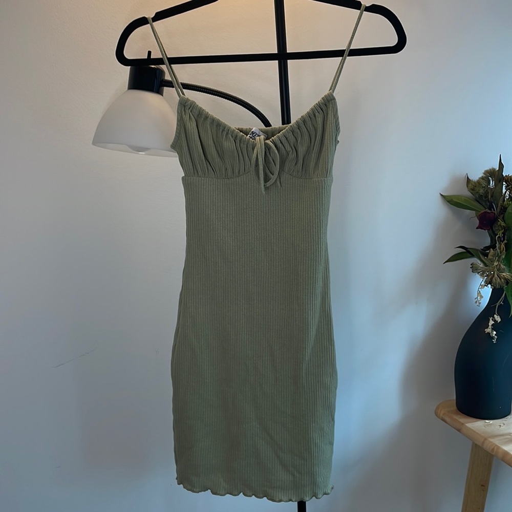 Princess Polly Slow Dancing mini dress | sage | size US 0